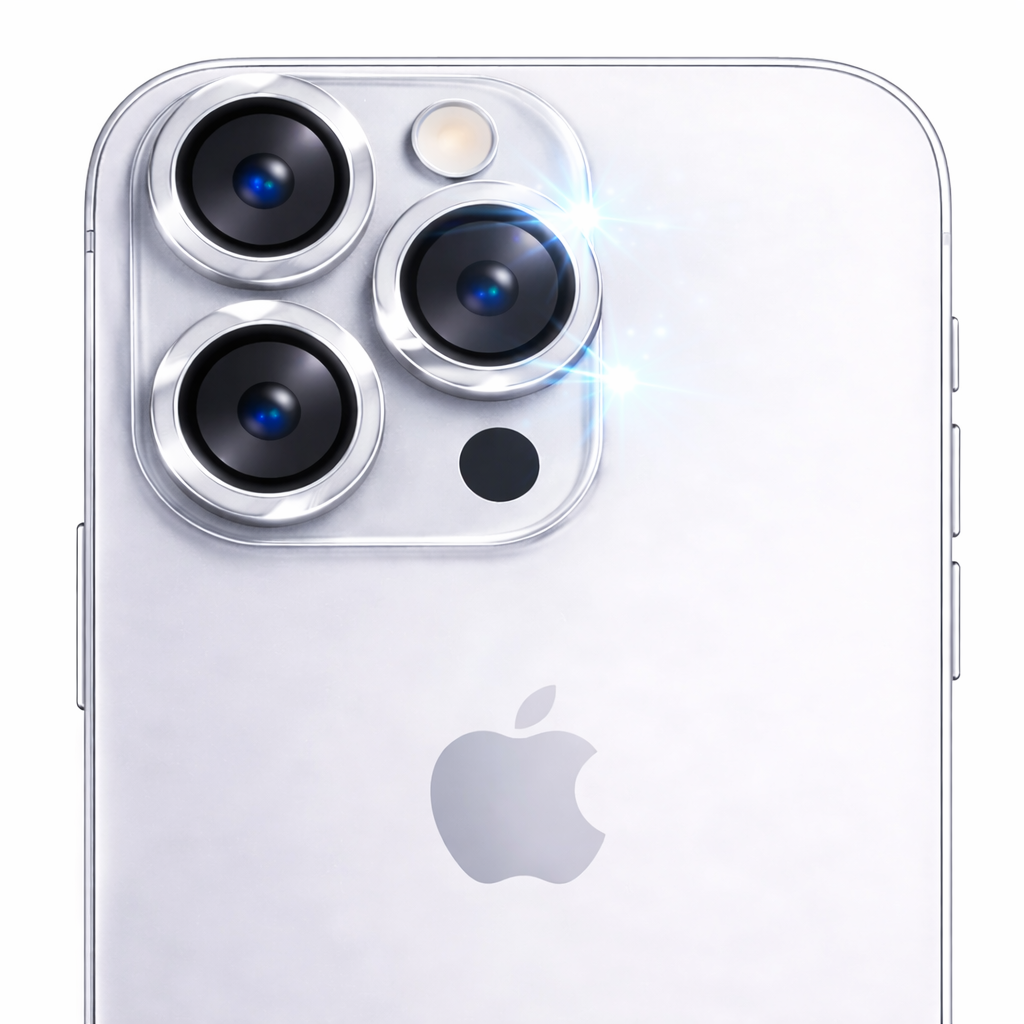Protector de Cámara Plateado para iPhone