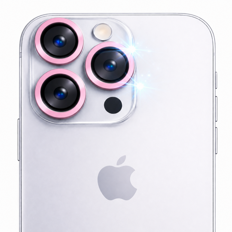 Protector de Cámara Rosa para iPhone