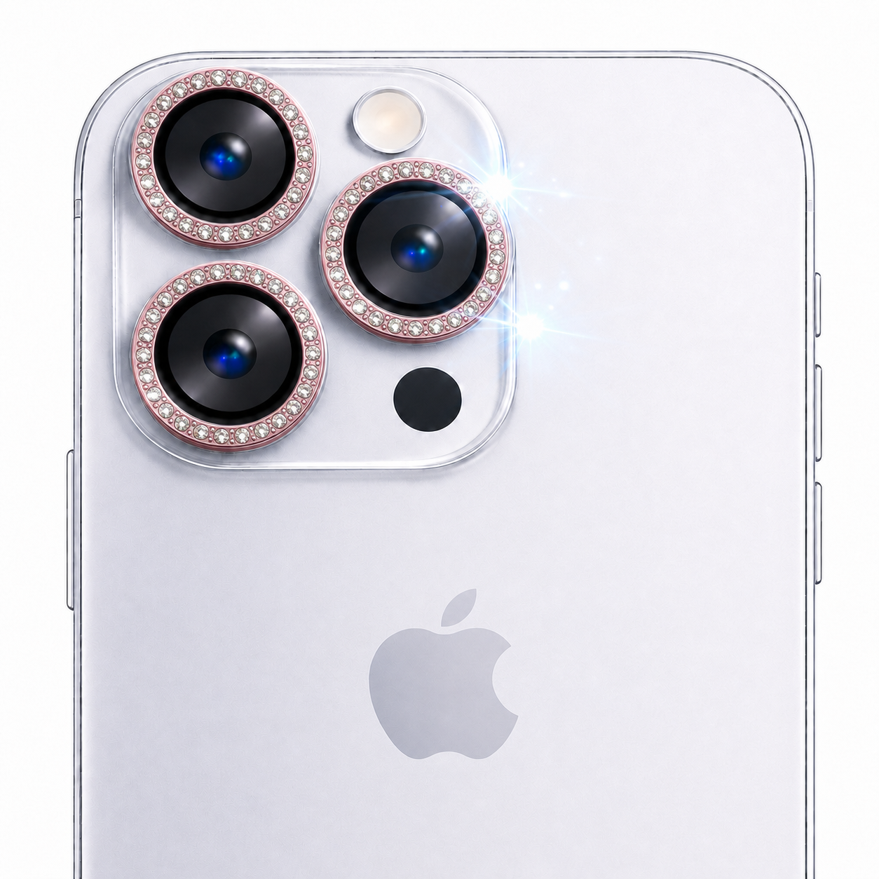 Protector de Cámara Strass Rosa para iPhone